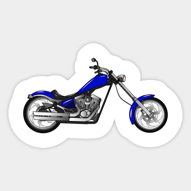 Chopper motorcycle cartoon illustration Sticker by Miss Cartoon